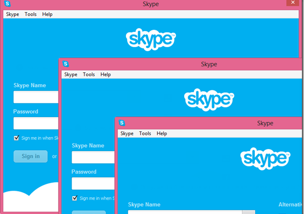 Làm thế nào để sử dụng nhiều tài khoản skype trên cùng 1 máy tính